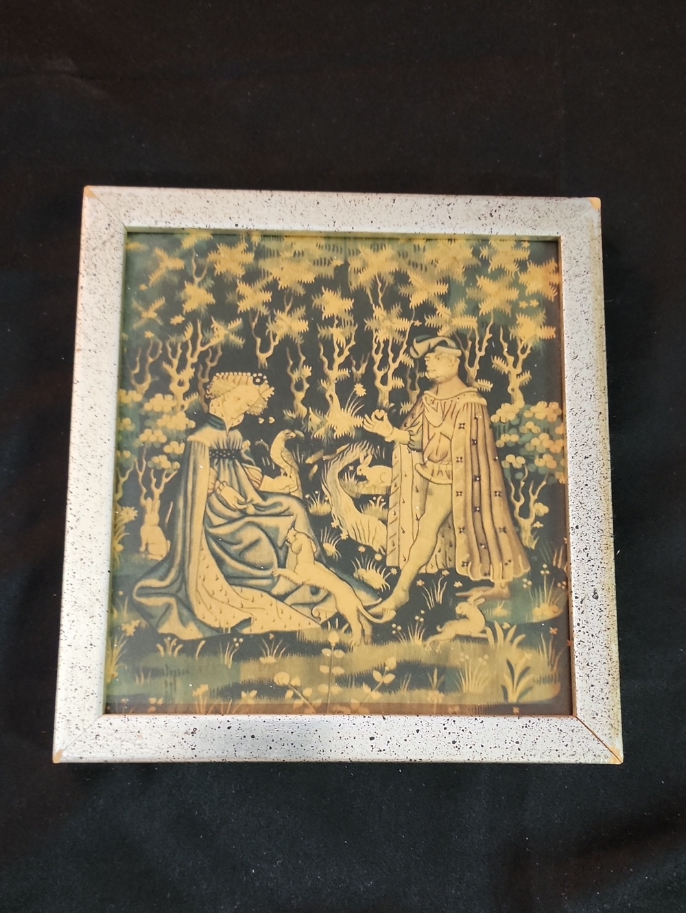 Vintage-Offering Of The Heat‐ Inspired Gold and Black Medieval Wall Art -